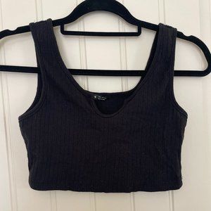 Black Crop Top Tank, Size M/6, Womens / Juniors Casual Basics